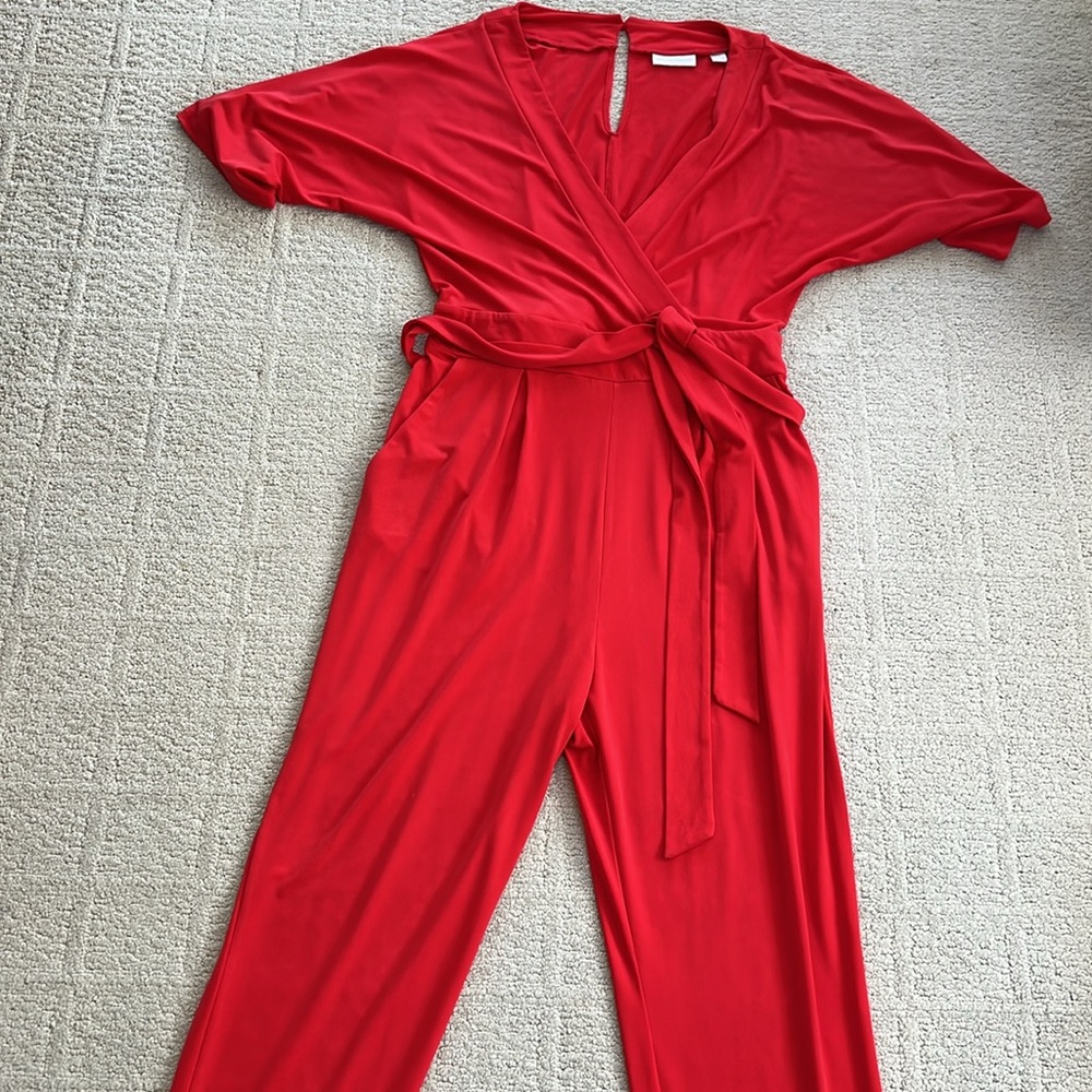 NY & Co stretch Red/orange  Women's Jumpsuit - Picture 9 of 14